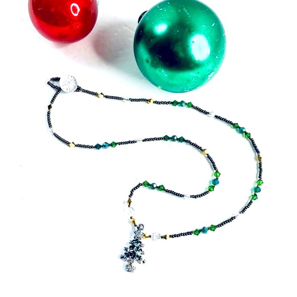 Handmade Oh Christmas Tree Statement Necklace - Picture 4 of 11